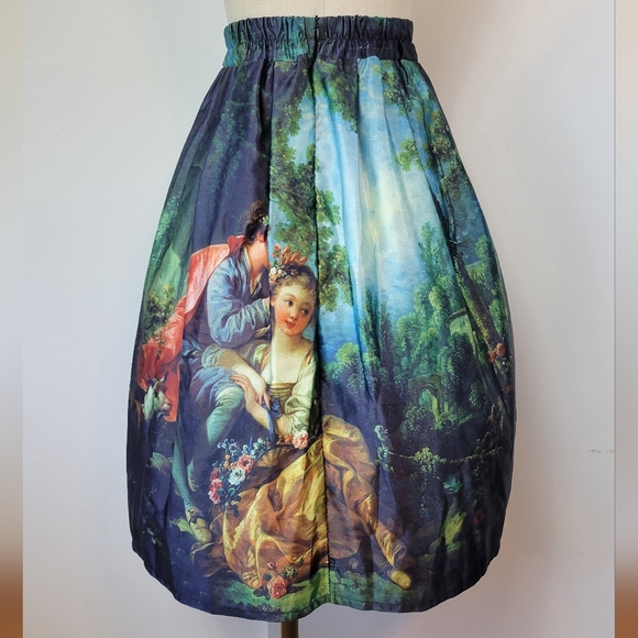 The Four Seasons: Spring, 1755 by Boucher statement skirt - Picture 1 of 14
